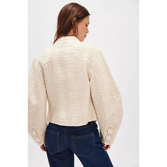 Free People Tsarina Jacket Womens S Tapestry Vintage Castle Elegant Boho Chic - Picture 3 of 10